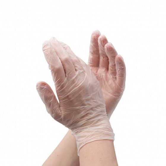 Перчатки виниловые PROTECT S, 100шт