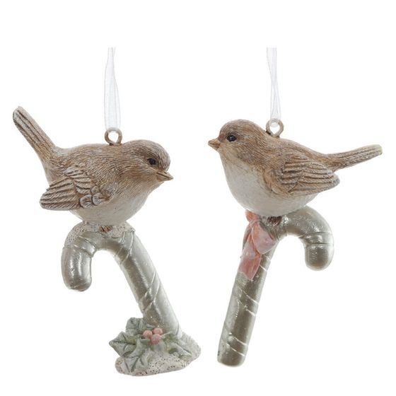 Фигурка декоративная подвесная &quot;Птички&quot;, L5,5 W3 H8 см, 2в.