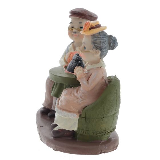 Фигурка декоративная &quot;Бабушка с дедушкой&quot;, Д15 Ш8 В14 см, 2в.