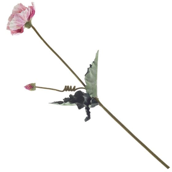 Цветок искусственный "Мак", L19 W15 H91 см