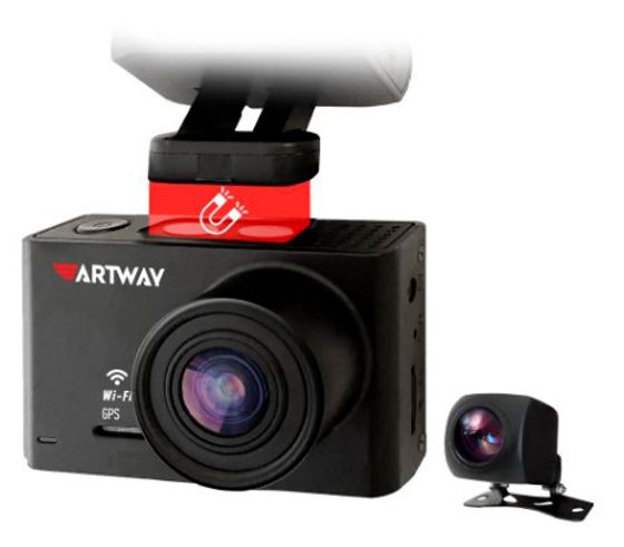 Видеорегистратор Artway AV-701 черный 170° 2160x3840 Wi-Fi (ARTWAY AV-701)