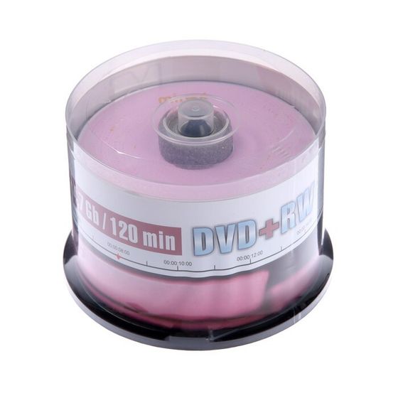 Диск DVD+RW Mirex Brand, 4x, 4.7 Гб, Cake Box, 50 шт