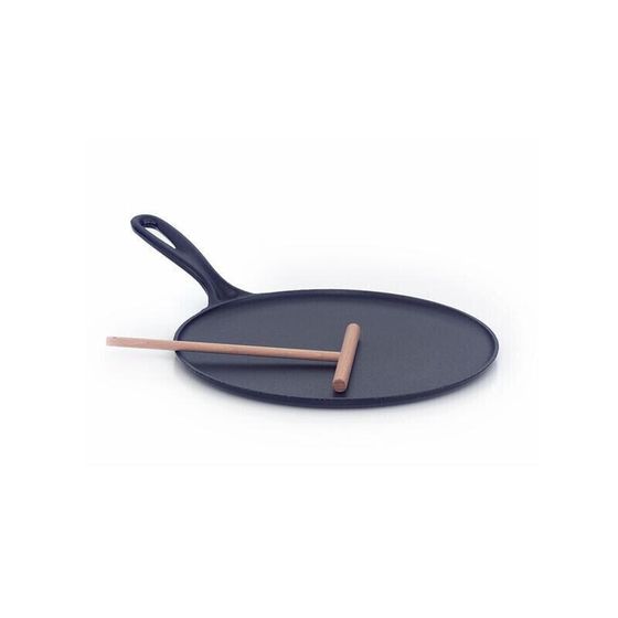 Le Creuset Crepespfanne 27 cm schwarz Gusseisen Induktion