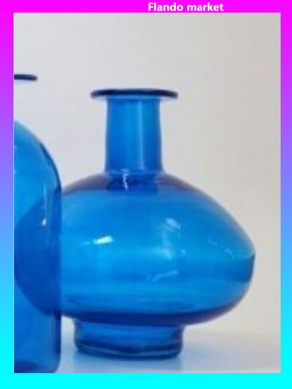 !БУТЫЛОЧНАЯ ВАЗА СРЕДНЯЯ СЕРИЯ ЛАЗУРЬ