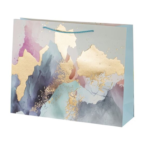 Пакет подарочный (бумага 210г/м2, блок микс 12шт), L39 W11 H30 см, 4в.