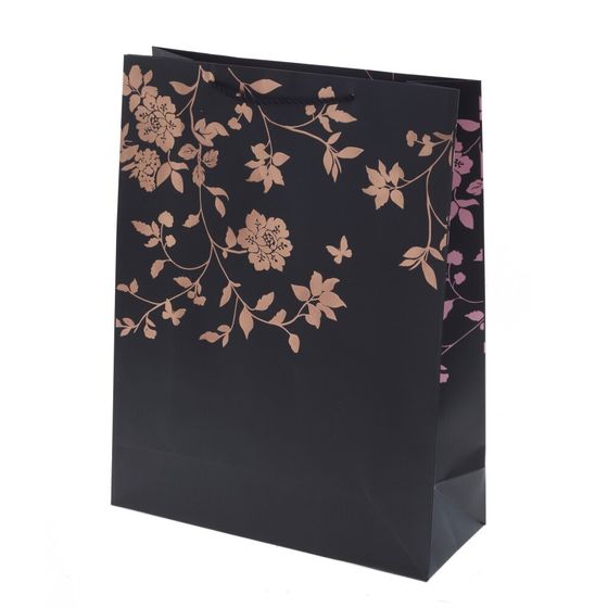 Пакет подарочный (бумага 210г/м2, блок микс 12шт), L31 W12 H40 см, 4в.