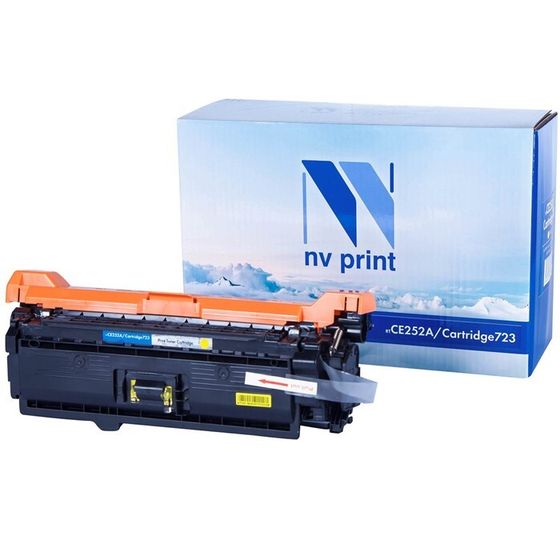 Картридж NV PRINT NV-CE252A/NV-723 Yellow для HP CP3525 и Canon LBP7750Cdn (7000k), желтый