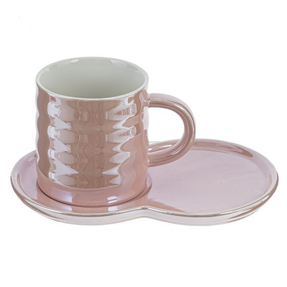 Кружка с блюдцем, 250 мл, L19 W12 H9 см