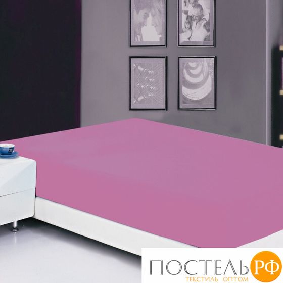 Простынь на резинке Софткоттон фиолетовая (PRMF-10) 200x200, (высота-20 см)