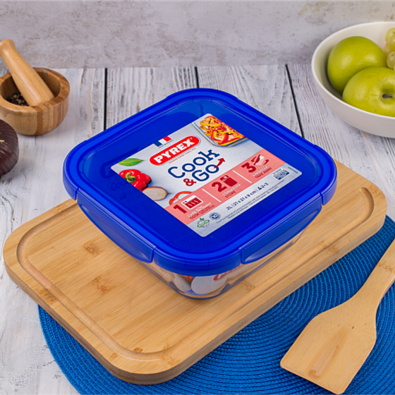 Блюдо для запекания и выпечки с крышкой COOK&amp;GO 21х21см квадратное