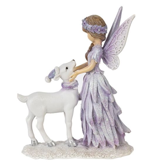 Фигурка декоративная &quot;Фея с олененком&quot;, L13 W6 H16,5 см