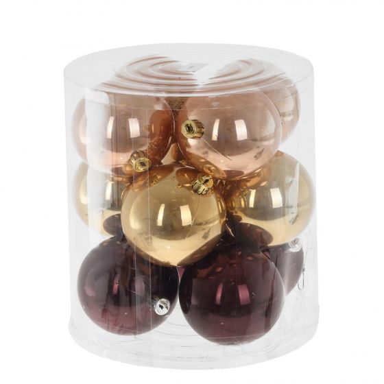 Набор из 12шт Украшение новогоднее &quot;Шар&quot;, D 8 см, L19 W19 H21 см