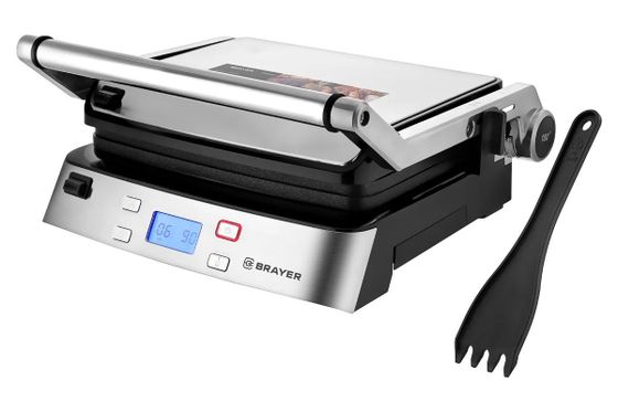 Электрогриль Brayer BR2006 2000Вт серебристый
