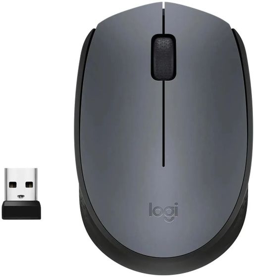 Мышь Logitech M170 серый/черный оптическая беспров. (1000dpi) (910-004646)
