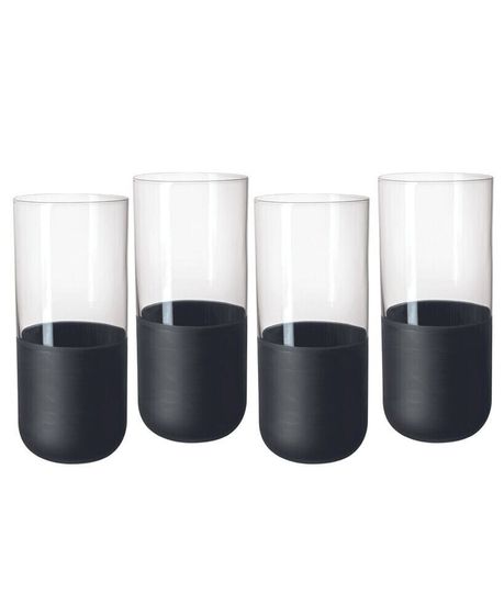 Villeroy Boch Manufacture Rock Blanc Highball Glasses, Set of 4