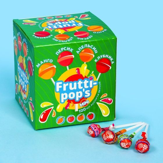 Карамель леденцовая Frutti-pop&#39;s фруктовый микс, 3,5 г * 100шт