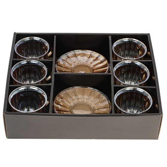 Набор кофейный 100 мл, 6 перс. 12 предм., L35,5 W28 H8,5 см