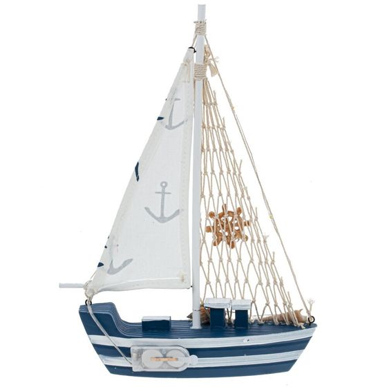 Изделие декоративное &quot;Корабль&quot; (подсветка 2xCR2032), L21,5 W5,5 H32,5 см