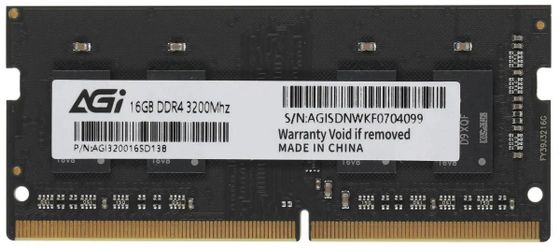 Память SO-DIMM DDR4 16Gb 3200MHz AGi AGI320016SD138 SD138 RTL PC4-25600 260-pin 1.2В OEM