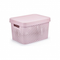 Коробка INFINITY перфорированная с крышкой 17л розовая