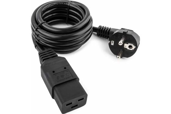 Кабель питания для ИБП Cablexpert Schuko-C19 1,8м черный (PC-186-C19)