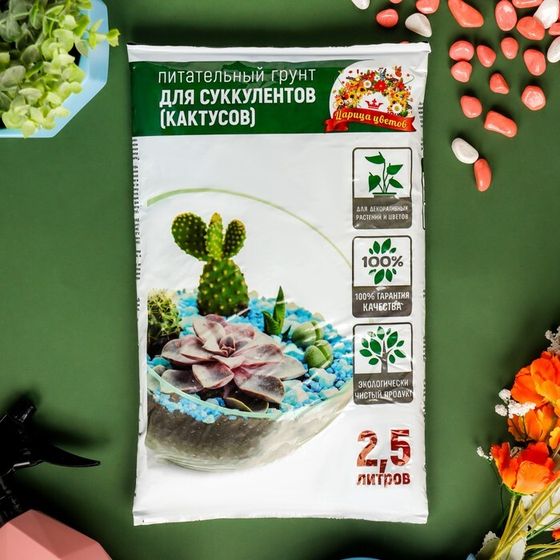 Грунт &quot;Царица Цветов&quot; для суккулентов, 2,5 л.