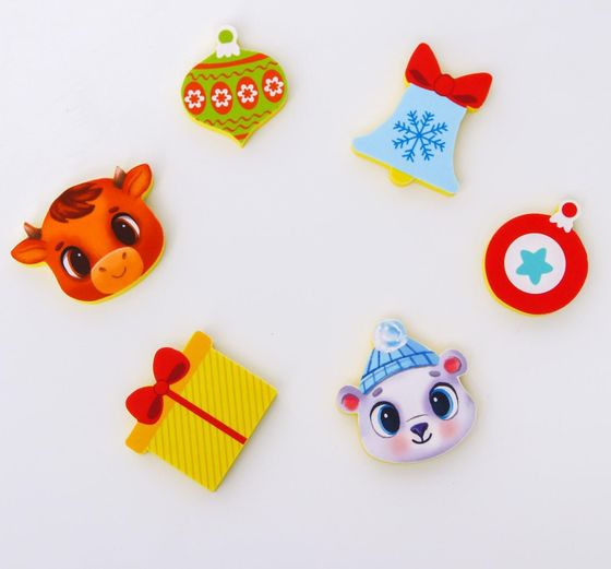 !09 Мозаика для игры в ванне "Елочка синяя: Новогодние малыши"