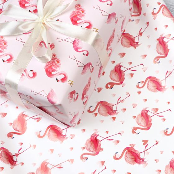 !Набор глянцевой бумаги (3 листа) с печатью &quot;Фламинго&quot;, 0,7 х 1 м.