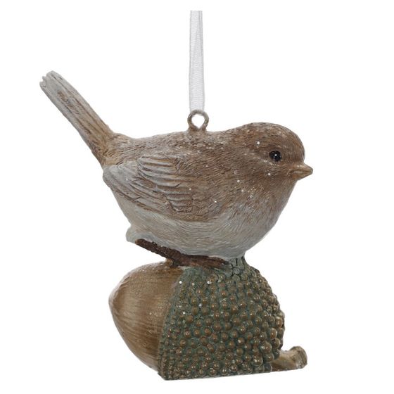 Фигурка декоративная подвесная &quot;Птичка&quot;, L6 W3,5 H8 см, 3в.