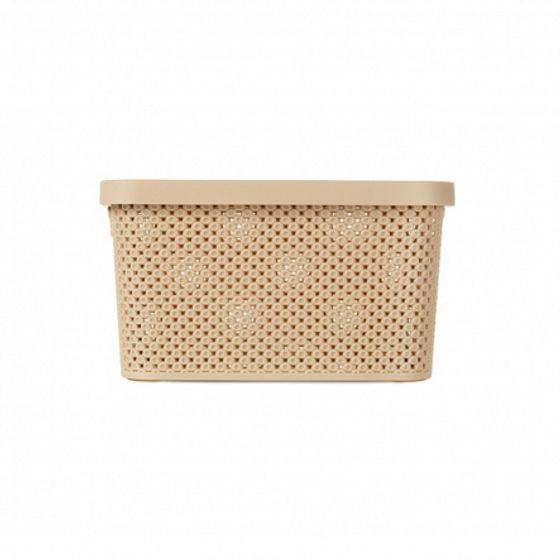 Ящик для хранения DIAMOND латте 7л с крышкой