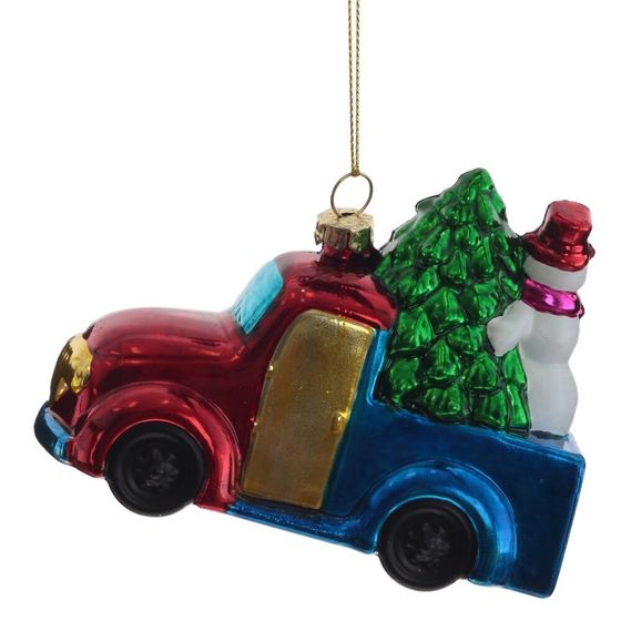 Украшение новогоднее &quot;Машинка&quot;, L12 W5,5 H9 см, 3в.