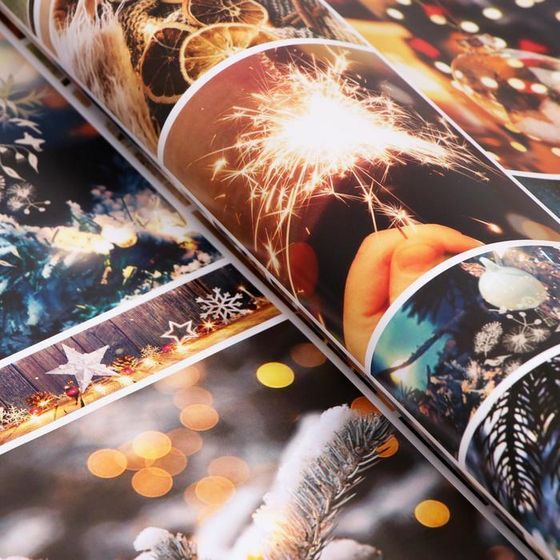 !09 Бумага упаковочная 2 листа глянцевая &quot;Merry Christmas&quot;, 70 х 100 см