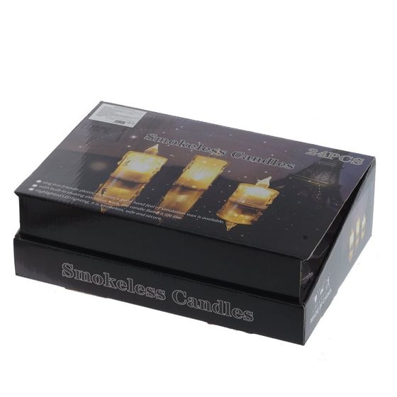 Изделие декоративное &quot;Свеча&quot; (подсветка, 3xLR54) (блок 24шт), L3,5 W3,5 H6,5 см