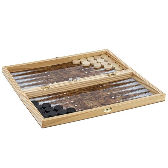 Игра настольная 3 в 1 (шахматы, шашки, нарды), Д34 Ш17 В4 см