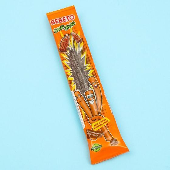 Жевательный мармелад BEBETO SOUR STICKS, со вкусом колы, 35 г