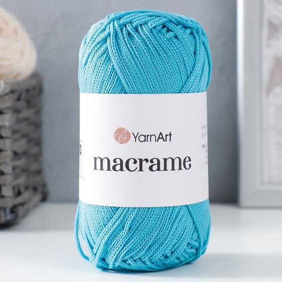 Пряжа &quot;Macrame Макраме&quot; 100% полиэстер 130м/90гр (152 бирюза)