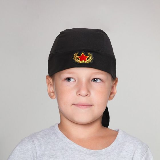 Бандана, цвет чёрный, р. 54–58 см