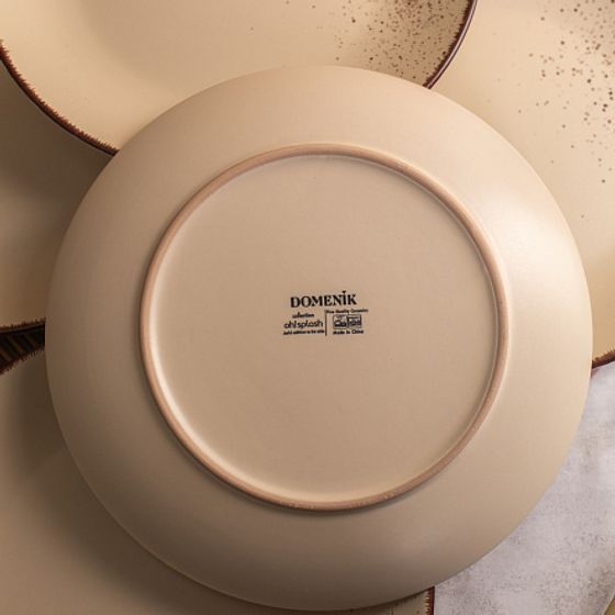 Тарелка обеденная OH!SPLASH бежевый 24см