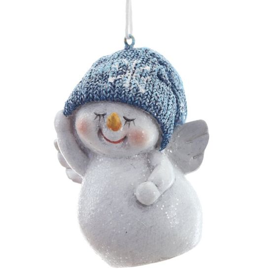 Фигурка декоративная подвесная "Снеговик",   L5,5 W4,5 H7,5 см, 2в.