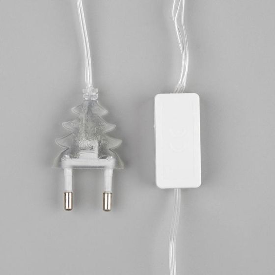 !09 Гирлянда «Нить» 5 м с насадками «Клубки черничные», IP20, прозрачная нить, 20 LED, свечение белое, 220 В