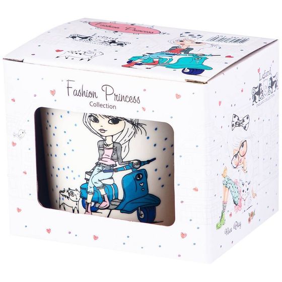 !09 КРУЖКА &quot;FASHION PRINCESS&quot; 350МЛ 12,5*9,2*9,5СМ