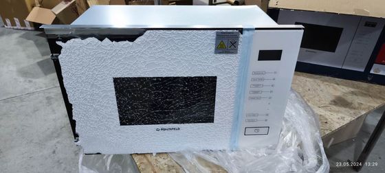 УЦЕНКА-Микроволновая печь Maunfeld MBMO.20.8GW 20л 1270Вт белый (встраиваемая) (Разбито стекло, вмятина сверху)