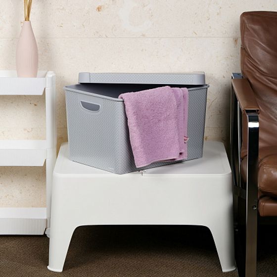 Ящик для хранения СТОКГОЛЬМ L белая