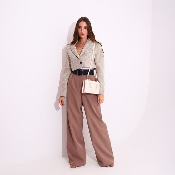 !09 Сумка женская мессенджер из искусственной кожи с цепью, 14×20 см, молочная