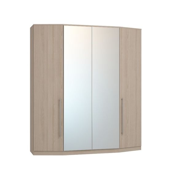 Шкаф 4-х дверный «Роксана», 1964 × 584 × 2198 мм, зеркало, цвет ясень шимо светлый