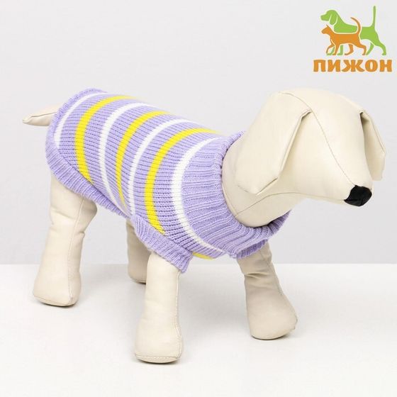 Свитер &quot;Полоски&quot;, XS (ДС 17, ОШ 17, ОГ 23-37 см)