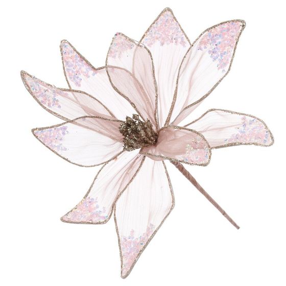 Цветок искусственный &quot;Пуансеттия&quot;, L24 W24 H34 см