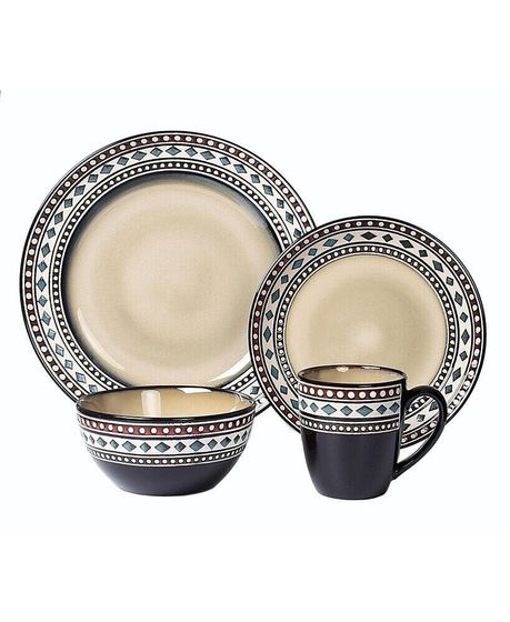 16 Piece Glazed Dinnerware