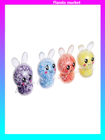 !09 Антистресс (набор 2 штуки) игрушка - мялка «Зайка», световой, цвета МИКС