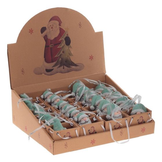 Фигурка декоративная &quot;Снеговик&quot; / &quot;Дед Мороз&quot; (блок 24шт), L4 W3 H7 см, 4в.